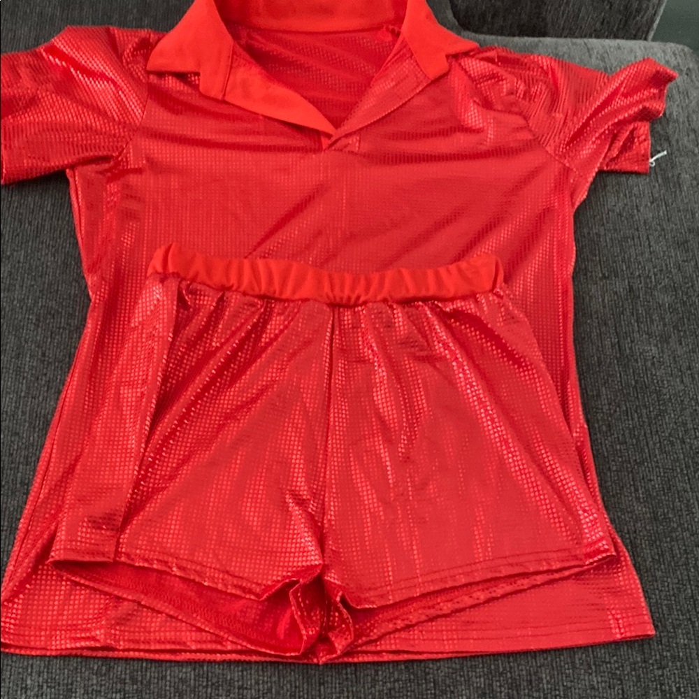 Red Shiny Athletic Set